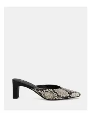 [Novo Shoes] Impatient Mules in Natural Snake