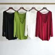 Latin Dance Loose Long-Sleeved Latin Tops Red Modal Modern Classical Jazz Samba