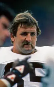 Offensive lineman Mark Krerowicz Cleveland Browns looks on from th- Old Photo