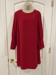Preston & York 10 Cherry Cicely Long Sleeve Shift Party Dress $139