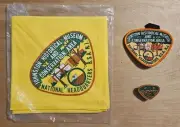 BSA Boy Scouts Johnston National Headquarters Patch Neckerchief & Slide Set Mint