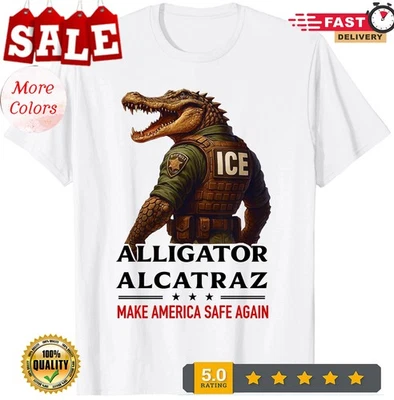 Alligator Alcatraz Ice Nature�s Own Border Patrol Men Women T-Shirt ICE T-Shirt