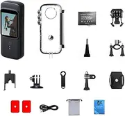 4K Action Camera, WiFi Sport Helmet Camera Wide-Angle WiFi Waterproof Underwater Camera with Mounting Accessories Kit