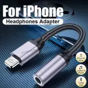 IPHONE TO AUX 3.5mm AUX AUDIO HEADPHONE JACK ADAPTER FOR IOS 15 14 13 12 Android