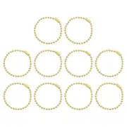 50pcs Ball Beads Chain 4.7 Inch 2.4mm Diameter Metal Ball Connector Clasp, Gold