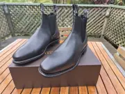 RM Williams KANGAROO LEATHER Comfort Craftsman Mens Boots Black 9G 10US NEW!