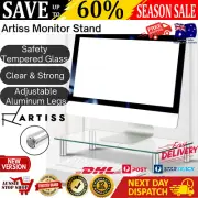Computer Monitor Riser Desktop Stand Laptop LED TV Glass Table Shelf Display AU