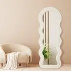Full Length Mirror 1.6m Flannel Wavy Framed Dressing Makeup,Floor Free