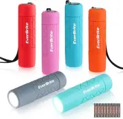 EverBrite 6-Pack Mini Flashlight Set, Red, Gray, Pink, Blue, Orange, Green
