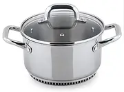 [Turbo Pot] FreshAir™ Rapid Boil Stainless Steel 3.5 qt. Casserole Pot/Dutch Oven, time-and-energy saving cookware for gas stove