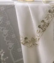 Zweigart Fabric 10ct Table Cloth Madrid Grey 26026-8760