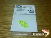 20 PACK CHARTREUSE 1/8" 3.3mm HARELINE PLUMMETING TUNGSTEN BEAD HEADS - NEW