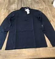 Smartwool Classic Base Layer Pull Over, Navy Size L