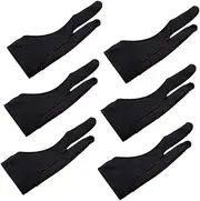 6pcs Two-Finger Gloves Palm Rejection Tablet Painting Gloves Sketch Glove Right Hand Artist Drawing Glove Kit Artists Gloves Tablet Glove Art Glove Tablet Drawing Gloves