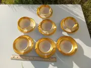 Set of 7 NEW LENOX WESTCHESTER 24K Gold Encrusted Footed Cup & Saucer Sets