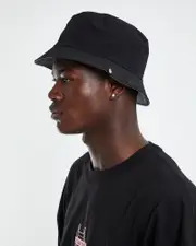 Stamford Reversible Bucket Hat Black Charcoal