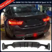 For BMW F32 F33 F36 435i 440i M Sport 14-19 Carbon Rear Bumper Diffuser Spoiler (for: BMW)