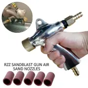 For Cabinet RZZ Sandblaster Air Sand Blasting Sandblast Gun &5Pc Ceramic Nozzles