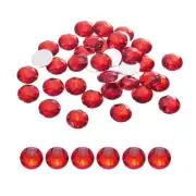 50Pcs Flat Back Round Acrylic Rhinestones 20mm Red Crystal Rhinestones
