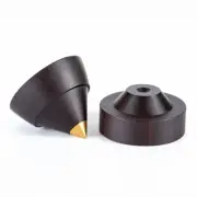 4pcs 33mm Ebony Speaker Shockproof Spike Stand Foot Isolation Feet + Base Pad #2