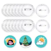 50Pcs Acrylic Sewing Buttons Pin Clear 1.5" Button Maker Badges