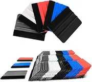 NEWISHTOOL 100 PCS Felt Squeegee for Vinyl - Flexible Plastic Squeegee with Fabric Felt for Vinyl Wrap Application, Bubble Removal, Sign Making, Graphic Decal Installing & Car Wrapping Scraper Tool
