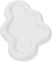 [Vaguelly] Novelty Cloud Shaped Jewelry Display Tray Elegant Resin Trinket Dish for Vanity Organization for Necklaces Rings and Perfume Storage Charming Desk Decor