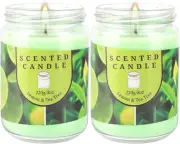 2 Pack Lemon & Tea Tree Odor Elimination Scented Candles Gift Set for Women, ...