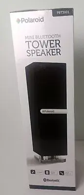 Polaroid Mini Bluetooth Tower Speaker Remote Rechargeable BLACK NEW