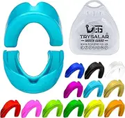 Mouth Guard - Mouth Guard for Adults and Seniors Ideal for School, Martial Arts, Rugby, Football, Hockey, Muay Thai, MMA, Boxing, Martial Arts, Basketball with Case (Seniors 13+ Years Old, Baby Blue)