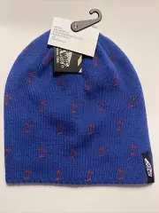 NEW VANS Reversible Knit Beanie Hat Cap. Black / CobaltColor. One Size Fits All!