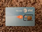 Vintage AT&T 3G SIM card on original punchcard