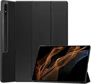 Case for Samsung Galaxy Tab S9 Ultra 14.6 Inch,Quality PU Leather，Triple fold Bracket Function,Samsung Galaxy Tab S9 Ultra Cover，Beautiful, Ultra-Lightweight.(Black)