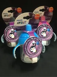 在飛比找Yahoo!奇摩拍賣優惠-Philips Avent 企鵝鴨嘴吸口水杯 260ml-1