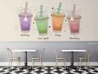 3D Different Bubble Tea Wallpaper Wall Mural Removable Self-adhesive 121