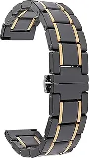 [TQTYFPVQT] Quick Release Ceramic Stainless Steel Metal Watch Strap 20mm22mm Unisex Wristband Replacement Watch Strap Watch Accessories