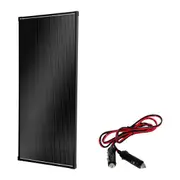 200W Solar Panel Fixed Black Frame + Vehicle Car Cigarette Lighter Plug Socket