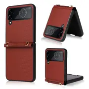 Twill Leather Phone Case For Samsung Galaxy Z Flip4