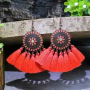 3" Bronze-tone Earring Set Bohemian Retro Dangle Drop Hook New Free Ship 8333