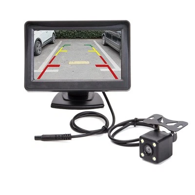 4.3 Inch Car Mirror Monitor Vehicle Rear View Reverse Backup LED Camera Video...