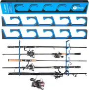 PLUSINNO H5 Horizontal Fishing Blue 1pack(store 5 fishing rods or combos)