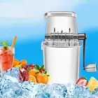 Hand Crank Transparent Ice Blender Ice Chopper Ice Crusher Manual Shaver