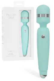 Pillow Talk Cheeky 8.1" Vibrating Wand Massager with Swarovski Crystal Accent
