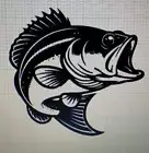 Bass Fish Decal