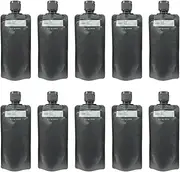 Perfeclan 10Pcs Travel Pouches for Toiletries 3 oz Fluid Makeup Packing Easy to Fill Travel Size Containers for Lotion Conditioner, Black