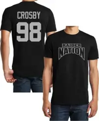 在飛比找蝦皮購物優惠-Raider Nation Maxx Crosby 黑色 T