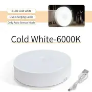 LED PIR Motion Sensor Night Light USB Rechargeable Closet Stair Kitchen Lamp