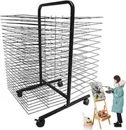 Art Drying Rack,38th Tiers Floor-Standing Classroom Drying Rack,Drawing Paper Drying Rack,Space Saving Suitable for Classrooms Homes and Offices