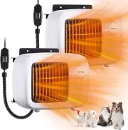 2 - Chicken Coop Dog House Heaters Thermostat 200/400W 6ft Anti Bite Cord NEW