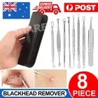 8Pcs Set Blackhead Extractor Tool Remover Pimple Blemish Comedone Kit Acne Clip